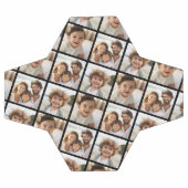 3 FotoCollage - Stagased Pattern - Schwarz Fußball (Flach)