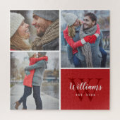 3 FotoCollage und benutzerdefinierte Monogramme |  Puzzle (Vertikal)