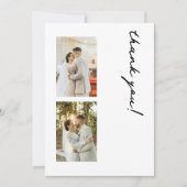 3 Fotografien Personalisierte Hochzeit Dankeskarte (Vorderseite)