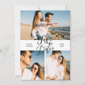 3 Fotolage Modern Script Einladung (Vorderseite)