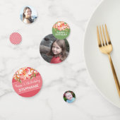 3 Fotos Anstrichene Blume Glücklich Geburtstag Par Konfetti (Gruppe)