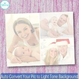 3 Fotos Auto Pic in Light Tone Background umwandel Notizblock