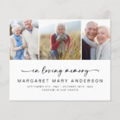 3 Fotos Beerdigung Beileid Danke Karte (Vorne)