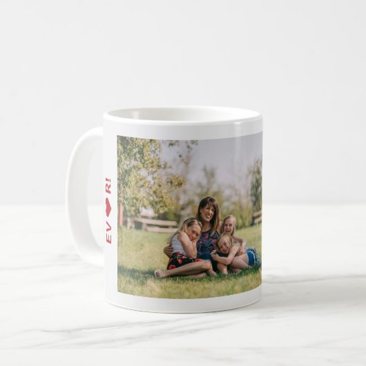 3 Fotos Bester Bonus Mama Ever Herzklopfen Foto Co Kaffeetasse (Vorderseite Links)