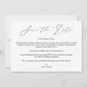 3 Fotos Collage Verlobt Chic Romantische Hochzeit Save The Date (Rückseite)