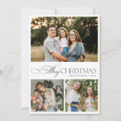 3 Fotos elegante Typografie Frohe Weihnachten (Vorderseite)