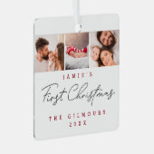 3 Fotos für moderne Babys Ornament Aus Metall (Vorderseite Rechts)