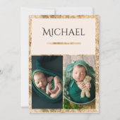 3 Fotos Geburtsankündigung für Baby Ankündigung (Vorderseite)