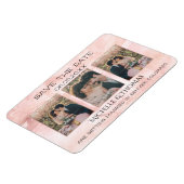 3 Fotos Geometrischer Blütenbelag Save the Date Magnet (Linke Seite)