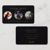 3 Fotos Gold Premium Black Signature hinzufügen Visitenkarte (Vorne/Hinten)