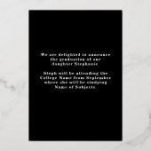 3 Fotos Grad 2025 Real Gold Foil Ankündigung (Rückseite)