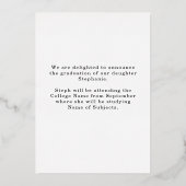 3 Fotos Grad 2025 Real Gold Foil Ankündigung (Rückseite)