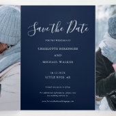 3 Fotos Hochzeit Save-the-Date-Skript Dreifach Gefaltete Ankündigung (Innenseite Mitte)