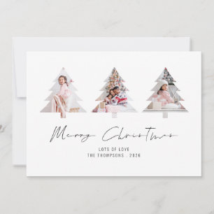 3 Fotos in Form eines Baumes 2027 Kalender Frohe W Feiertagskarte