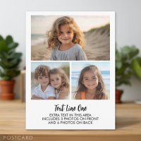 3 Fotos - Minimales Design - Schwarzer Text auf We