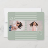 3 Fotos Moderne Zahnreifen Graduierungsparty Einladung (Rückseite)