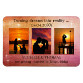 3 Fotos Romantische Farben speichern Zeitschrift Magnet (Horizontal)