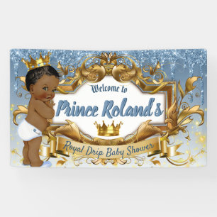  3 Fotos   Royal African Prince   Blue Glitzer Tro Banner