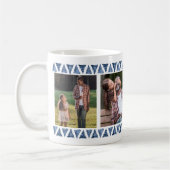 3 Fotos u. kundenspezifische Typografie - blauer Kaffeetasse (Links)