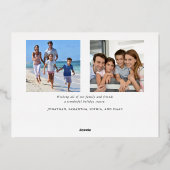 3 Fotos Weihnachtsgrün Gold Folien Feiertagskarte (Rückseite)