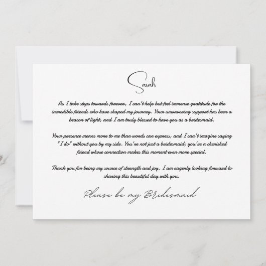 3 Fotos werden Sie mein Vorschlag für eine Brautju Einladung (Rückseite)