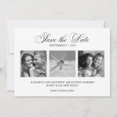 3-Fotovorlage Hochzeit speichern Sie das Datum Save The Date (Vorderseite)