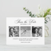 3-Fotovorlage Hochzeit speichern Sie das Datum Save The Date (Stehend Vorderseite)