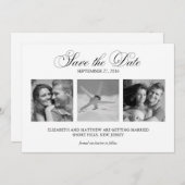 3-Fotovorlage Hochzeit speichern Sie das Datum Save The Date (Vorne/Hinten)