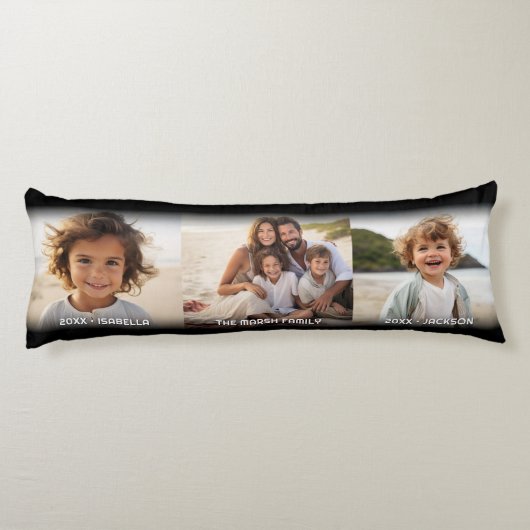 3 Fotovorlage Moderner, minimaler Text über Foto Seitenschläferkissen (Rückseite)