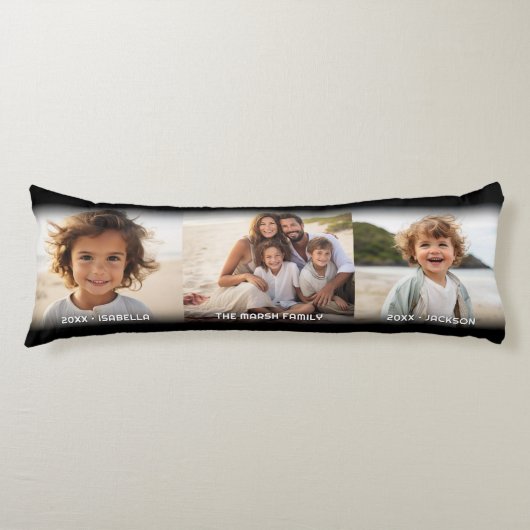 3 Fotovorlage Moderner, minimaler Text über Foto Seitenschläferkissen (Vorderseite)