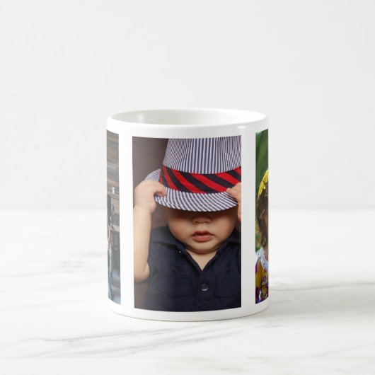 3 Fotovorlage Personalisiert Kaffeetasse (Mittel)