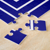 3 Frame Monogramm | Navy Blue & White Puzzle (Seite)