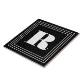 3 Frame Monogramm | Schwarz/Weiß Fliese (Seite)