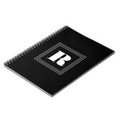 3 Frame Monogramm | Schwarz/Weiß Notizblock (Linke Seite)