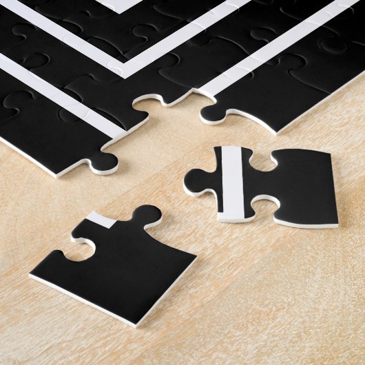 3 Frame Monogramm | Schwarz/Weiß Puzzle (Seite)
