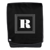 3 Frame Monogramm | Schwarz/Weiß Rucksack (Vorderseite)
