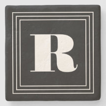 3 Frame Monogramm | Schwarz/Weiß