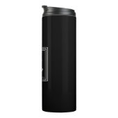 3 Frame Monogramm | Schwarz/Weiß Thermosbecher (Nach rechts gedreht)