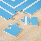 3 Frame Monogramm | Sky Blue & White Puzzle (Seite)