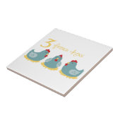 3 Französische Hennen Fliese (Seite)