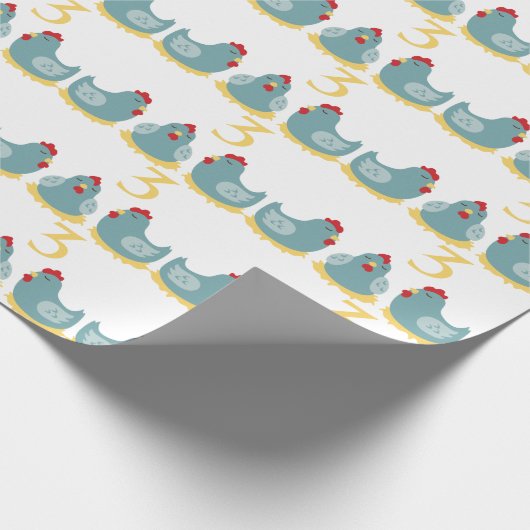 3 Französische Hennen Geschenkpapier (Ecke)