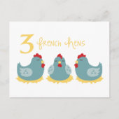 3 Französische Hennen Postkarte (Vorderseite)