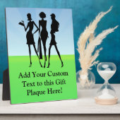 3 Frauen kaufen Freunde Fotoplatte (Seite)