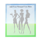 3 Frauen kaufen Freunde Notizblock (Vorderseite)