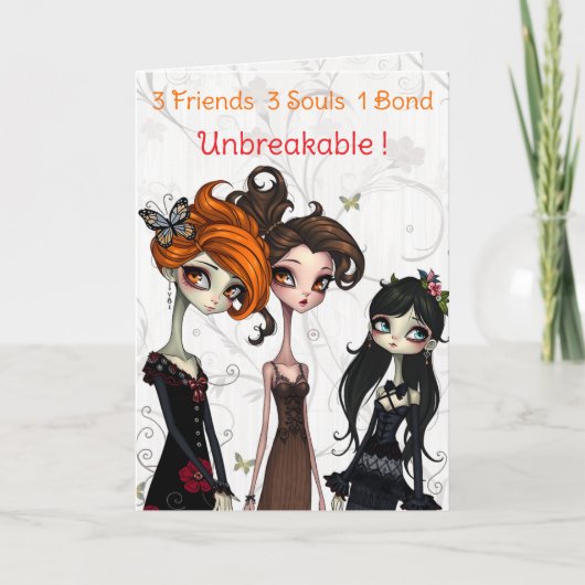 3 Freunde Drei Soule 1 Anleihepartnerschaft Geburt Karte (Vorderseite)