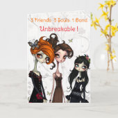 3 Freunde Drei Soule 1 Anleihepartnerschaft Geburt Karte (Gelbe Blume)