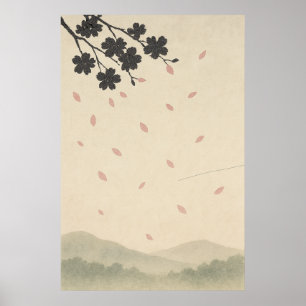 3. Frühjahr, Blütenblätter, saisonale Print Poster