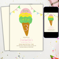 3 Fun 3. Geburtstag Eiscreme Party