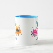 3 Funny Cartoon Monsters, Kindername Tasse (Zentrum)