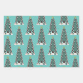 3 Funny Pinguin Weihnachten Geschenkpapier Set (Vorderseite 3)